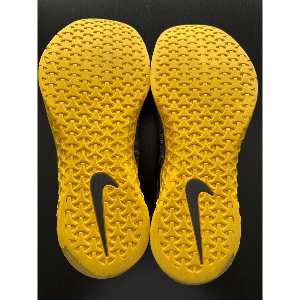 Nike Metcon Flyknit 3 Shoes Mens 9.5 Sequoia/Bright‎ Citron Trainers Sneakers